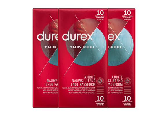 Durex Condooms Thin Feel Close Fit 10st x 3