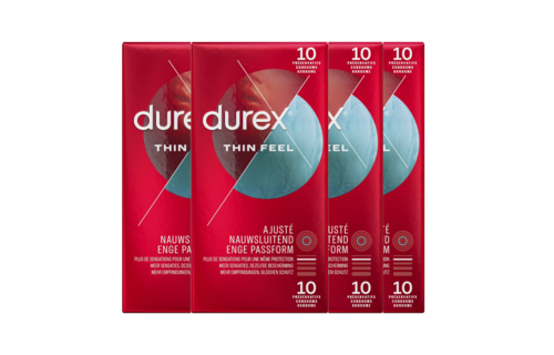 Durex Condooms Thin Feel Close Fit 10st - 4 Stuks - Voordeelverpakking