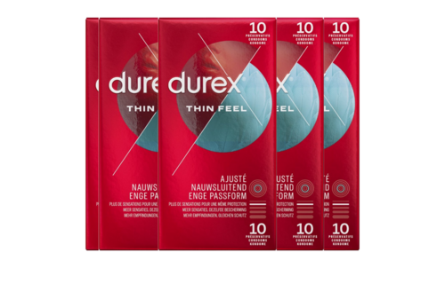 Durex Condooms Thin Feel Close Fit 10st - 5 Stuks - Voordeelverpakking