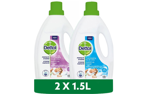 Dettol - Was Toevoeging Hygiëne Fresh & Lavendel - Mixverpakking – 2 x 1,5L
