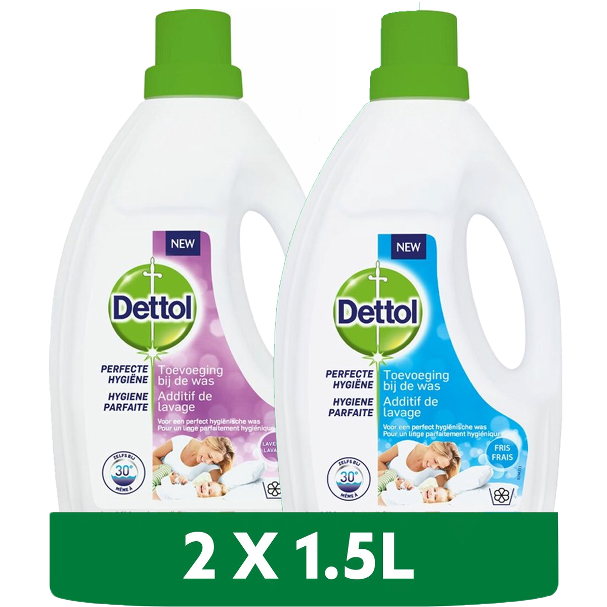 Dettol - Was Toevoeging Hygiëne Fresh & Lavendel - Mixverpakking – 2 x 1,5L