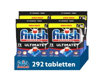 Finish Powerball Ultimate Vaatwastabletten – 292 Capsules – Giga Pack – Krachtige Reiniging & Glans