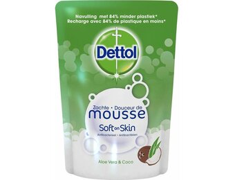Dettol Handzeep Zachte Mousse - Antibacterieel - Navulling Magic Foam - Aloe Vera & Coco - 200 ml