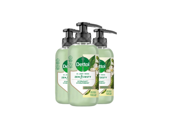 Dettol Handzeep – Antibacterieel – Zen & Zesty – Groene Thee & Bergamot – 300 ml x3
