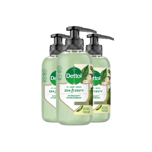 Dettol Handzeep – Antibacterieel – Zen & Zesty – Groene Thee & Bergamot – 300 ml x3