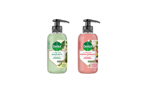 Dettol Handzeep Voordeelverpakking 2 Stuks – Zen & Zesty + Floral & Fruity – Hydraterende Vloeibare Handzeep – 300 ml per Fles