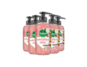 Dettol Handzeep - Antibacterieel - Floral & Fruity - Vlinderbloesem & Appelextract - 300ml x5