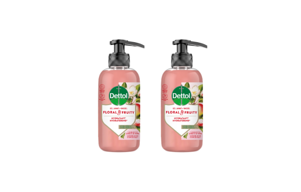 Dettol Handzeep - Antibacterieel - Floral & Fruity - Vlinderbloesem & Appelextract - 300ml x2