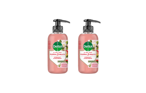 Dettol Handzeep - Antibacterieel - Floral & Fruity - Vlinderbloesem & Appelextract - 300ml x2