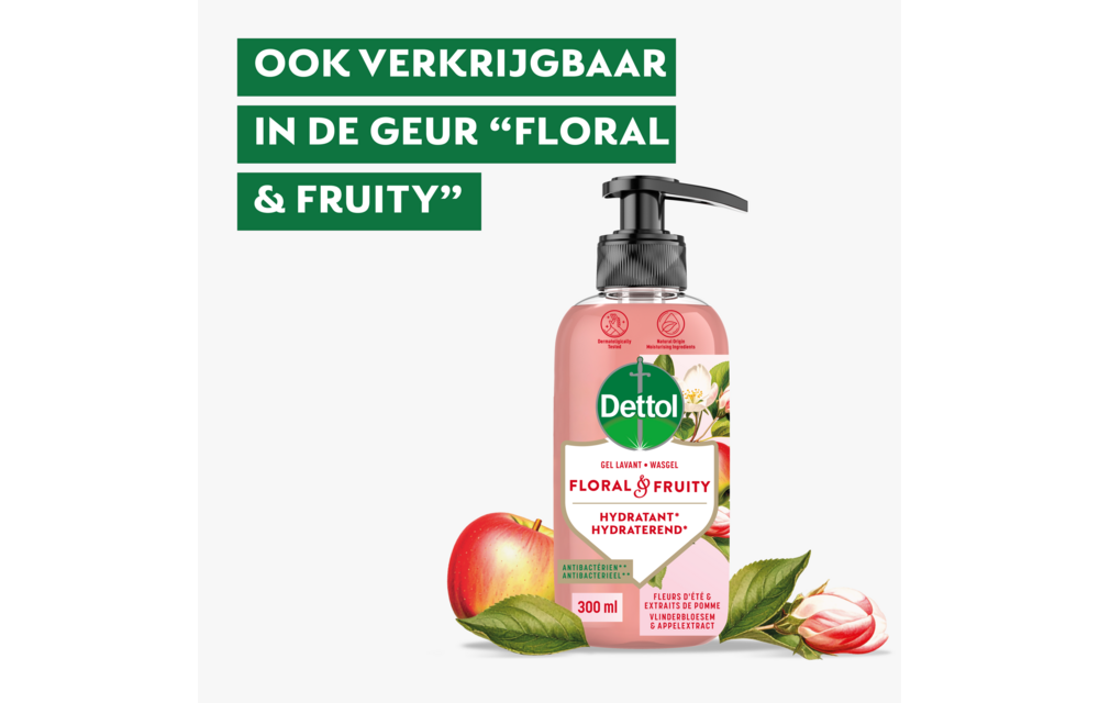 Dettol Handzeep - Antibacterieel - Floral & Fruity - Vlinderbloesem & Appelextract - 300ml