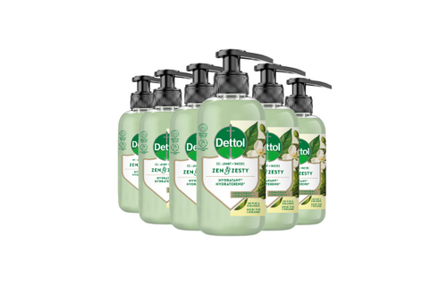 Dettol Handzeep – Antibacterieel – Zen & Zesty – Groene Thee & Bergamot – 300 ml x6
