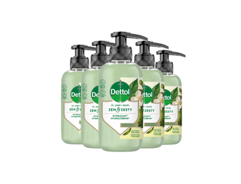 Dettol Handzeep – Antibacterieel – Zen & Zesty – Groene Thee & Bergamot – 300 ml x5