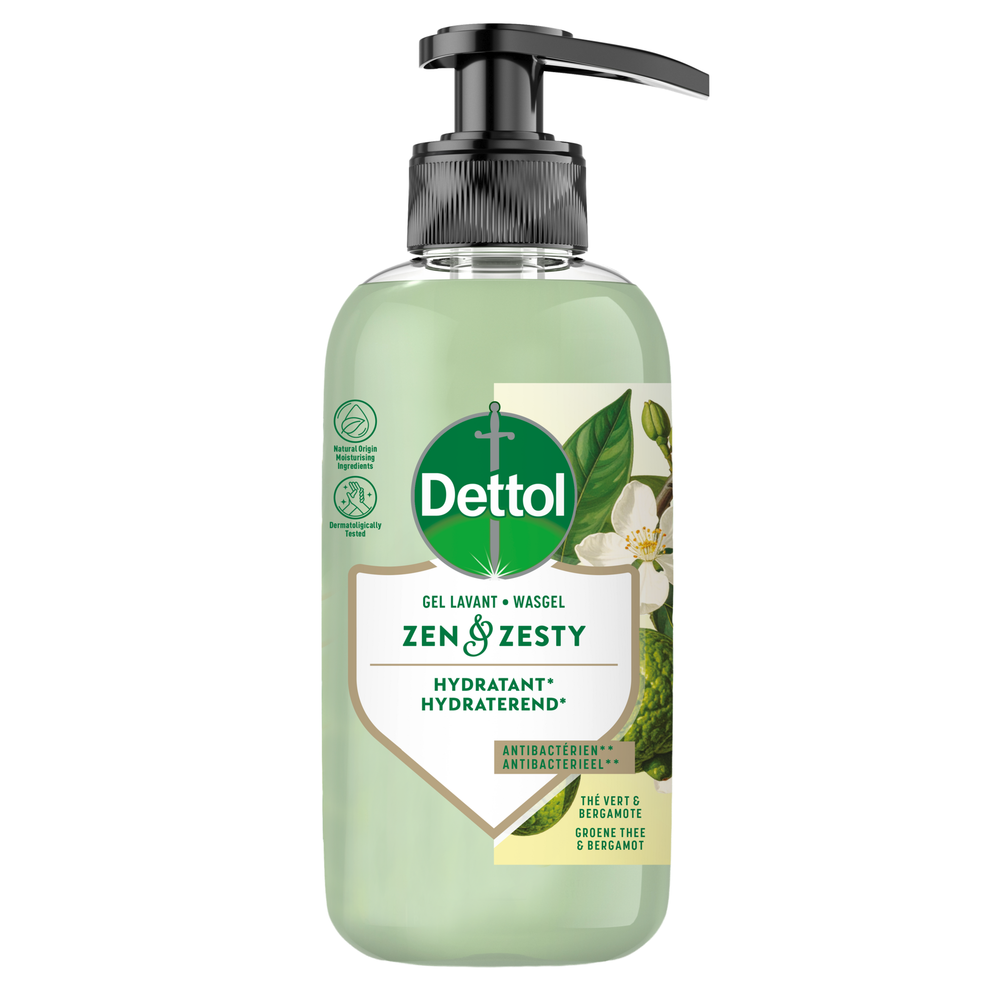 Dettol Handzeep – Antibacterieel – Zen & Zesty – Groene Thee & Bergamot – 300 ml x5