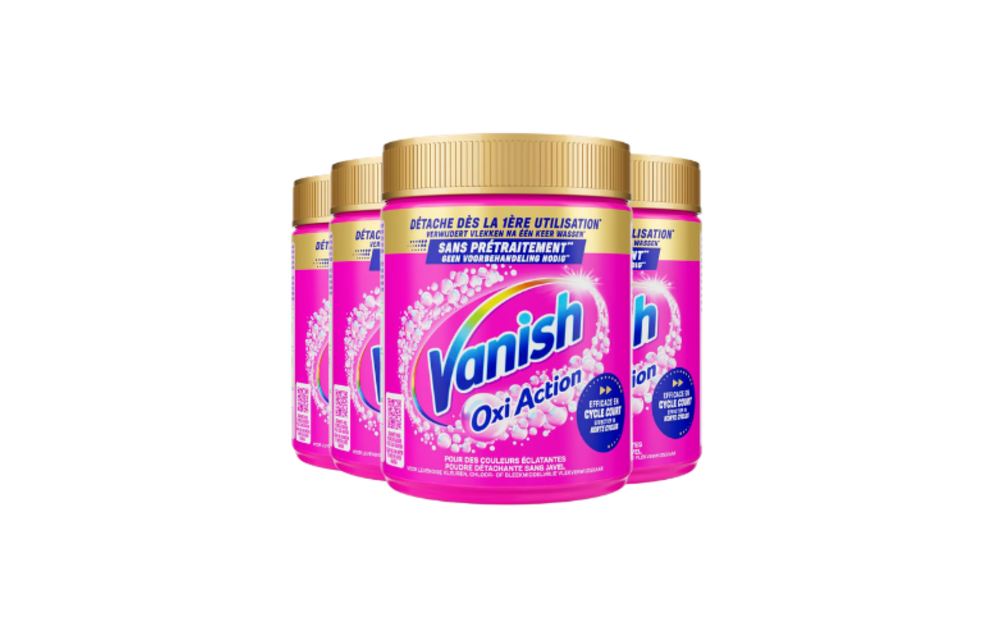 Vanish Oxi Action Vlekverwijderaar Poeder Color – 4x 960 g – 3,84 kg – Voordeelverpakking