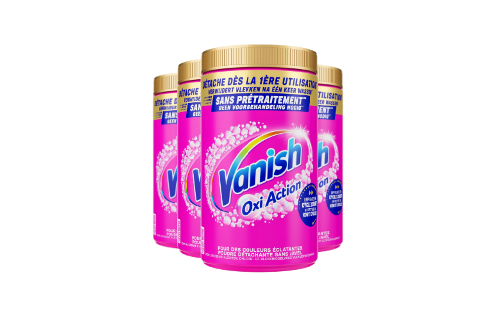 Vanish Oxi Action Vlekverwijderaar Poeder Color – 4x 1,45 kg – 5,8 kg – Voordeelverpakking