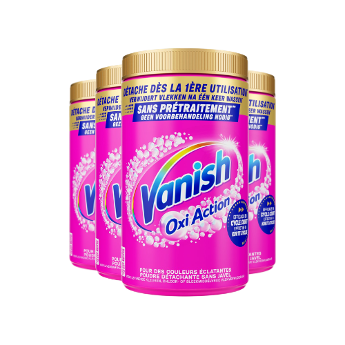 Vanish Oxi Action Vlekverwijderaar Poeder Color – 4x 1,45 kg – 5,8 kg – Voordeelverpakking