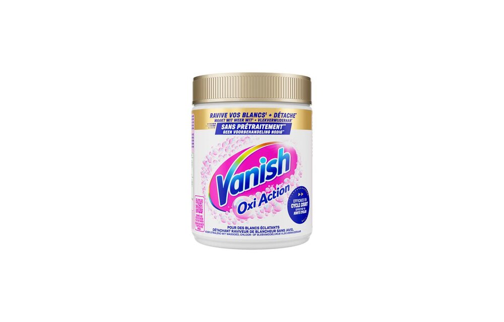 Vanish Oxi Action Vlekverwijderaar Poeder White – 480 g – Voor Witte Was