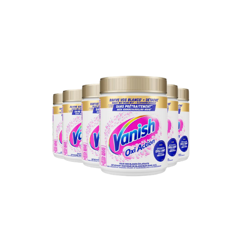Vanish Oxi Action Vlekverwijderaar Poeder White – 6x 480 g – 2,88 kg – Voordeelverpakking