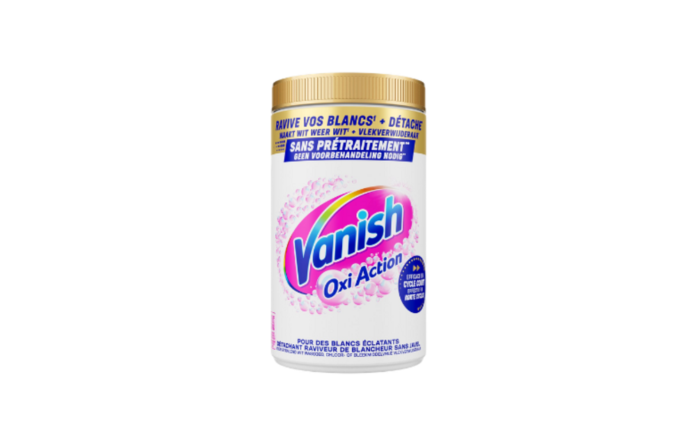 Vanish Oxi Action Vlekverwijderaar Poeder White – 1,445 kg – Voor Witte Was