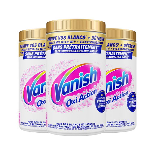 Vanish Oxi Action Vlekverwijderaar Poeder White – 3x 1,445 kg – 4,335 kg – Voordeelverpakking