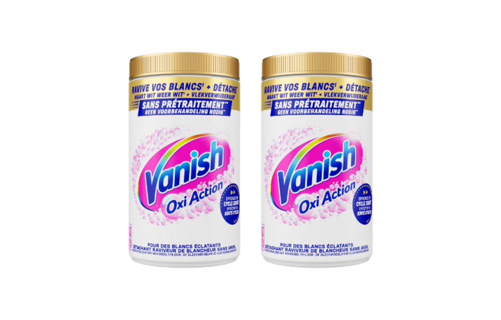Vanish Oxi Action Vlekverwijderaar Poeder White – 2x 1,445 kg – 2,89 kg – Voordeelverpakking