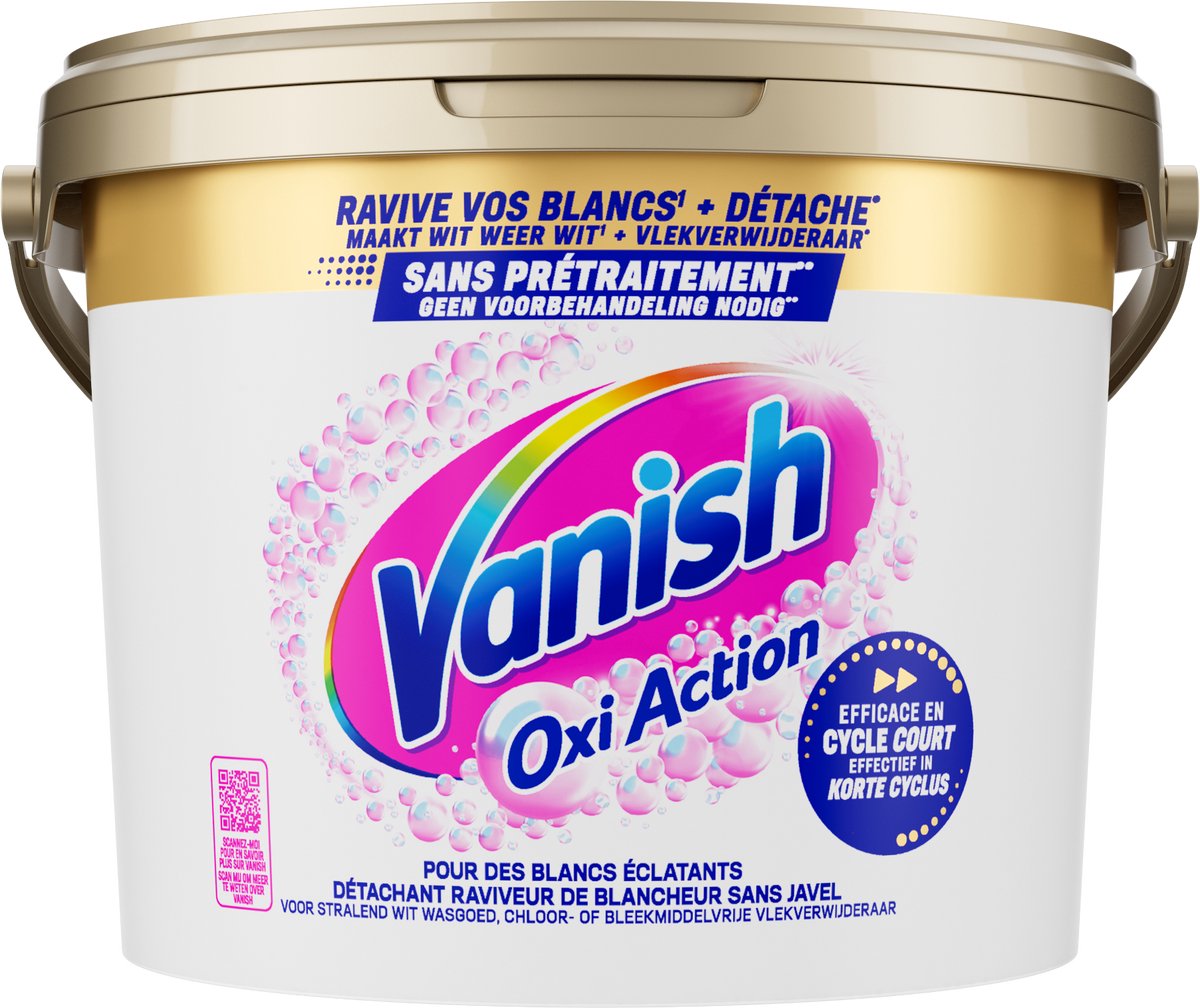 Vanish Oxi Action Vlekverwijderaar Poeder White – 2,7 kg – Voor Witte Was