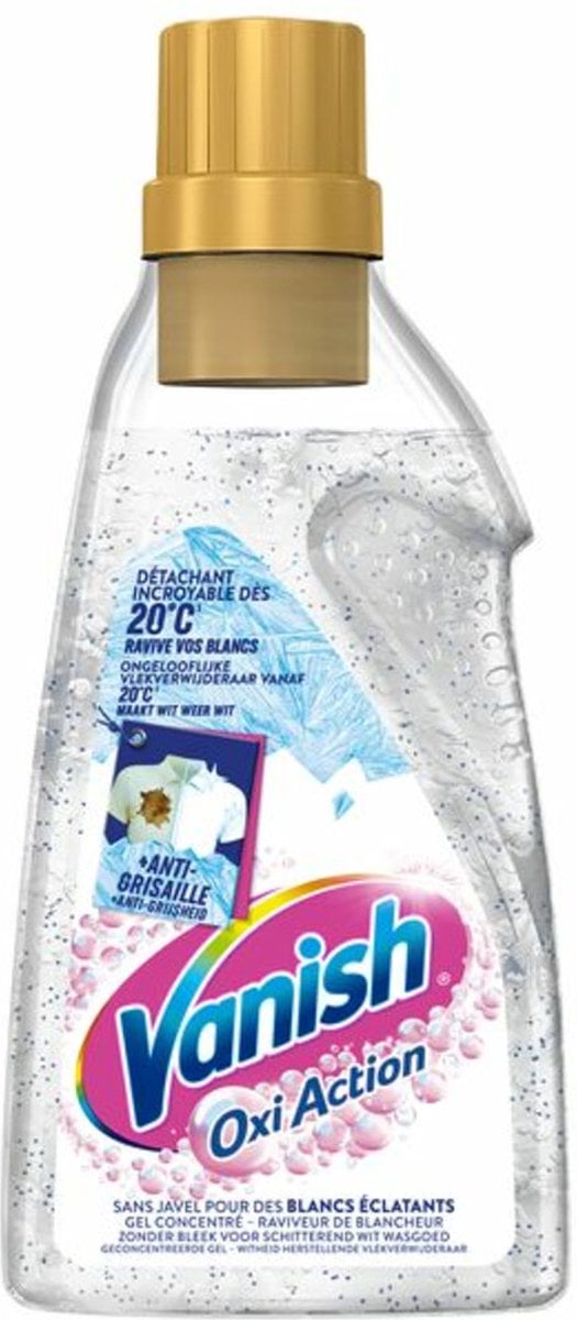 Vanish Oxi Action Vlekverwijderaar Gel White – 750 ml – Voor Witte Was