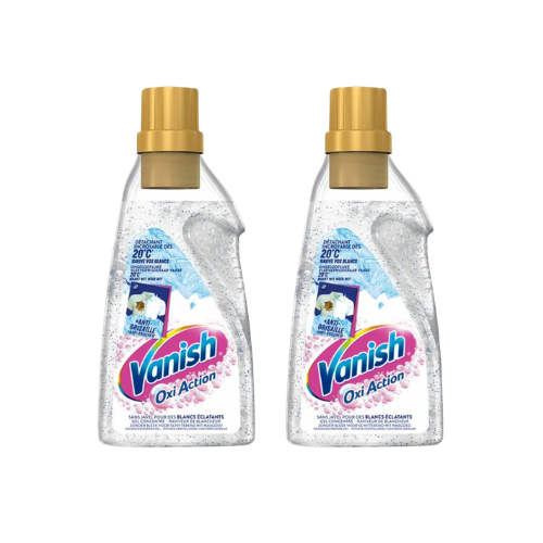 Vanish Oxi Action Vlekverwijderaar Gel White – 2x 750 ml – 1,5 Liter – Voordeelverpakking