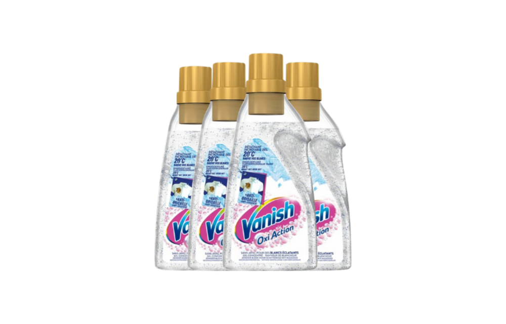 Vanish Oxi Action Vlekverwijderaar Gel White – 4x 750 ml – 3 Liter – Voordeelverpakking