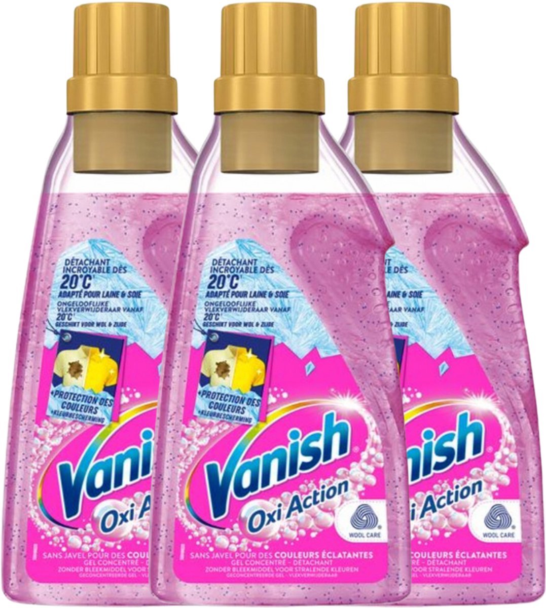 Vanish Oxi Action Vlekverwijderaar Gel Color – 3x 1,5 Liter – 4,5 Liter – Voordeelverpakking