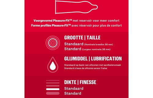 Durex - Glijmiddel Crazy Cherry waterbasis 100ML - Condooms Sexy Strawberry 20st
