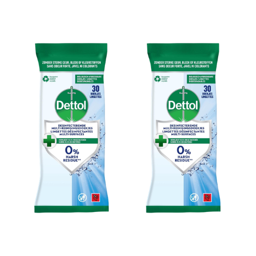 Dettol Desinfecterende Reinigingsdoekjes – 60 Stuks – 2x 30 – Voor Meerdere Oppervlakken