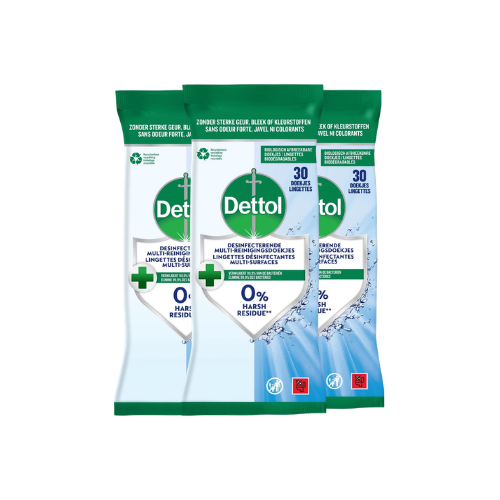 Dettol Desinfecterende Reinigingsdoekjes – 90 Stuks – 3x 30 – Voor Meerdere Oppervlakken