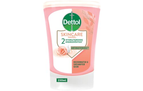 Dettol No-Touch Handzeep Navulling Rozenwater & Sheabutter (Skincare) 250ml - 1 stuk - Voordeelverpakking