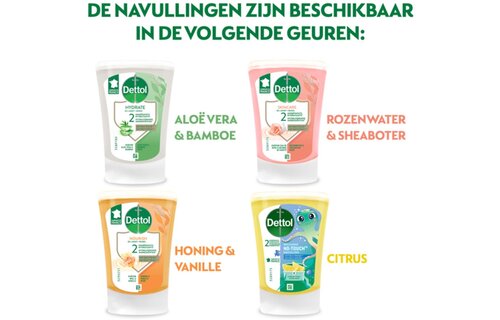 Dettol No-Touch Handzeep Navulling Rozenwater & Sheabutter (Skincare) 250ml - 1 stuk - Voordeelverpakking