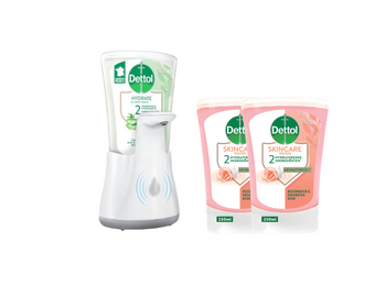 Automatische Zeepdispenser No Touch  2x250ml Handzeep No Touch Navulling - Sheabutter