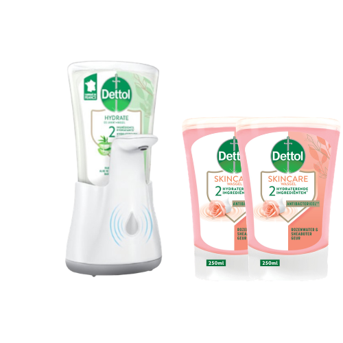 Automatische Zeepdispenser No Touch 2x250ml Handzeep No Touch Navulling - Sheabutter