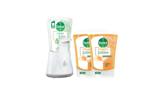 No Touch Kit Aloe Vera - 2 x Dettol No-Touch Refill Extra Care Honey Sheabutter 250ML - Voordeelpakket