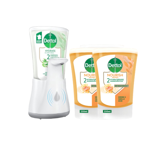 No Touch Kit Aloe Vera - 2 x Dettol No-Touch Refill Extra Care Honey Sheabutter 250ML - Voordeelpakket