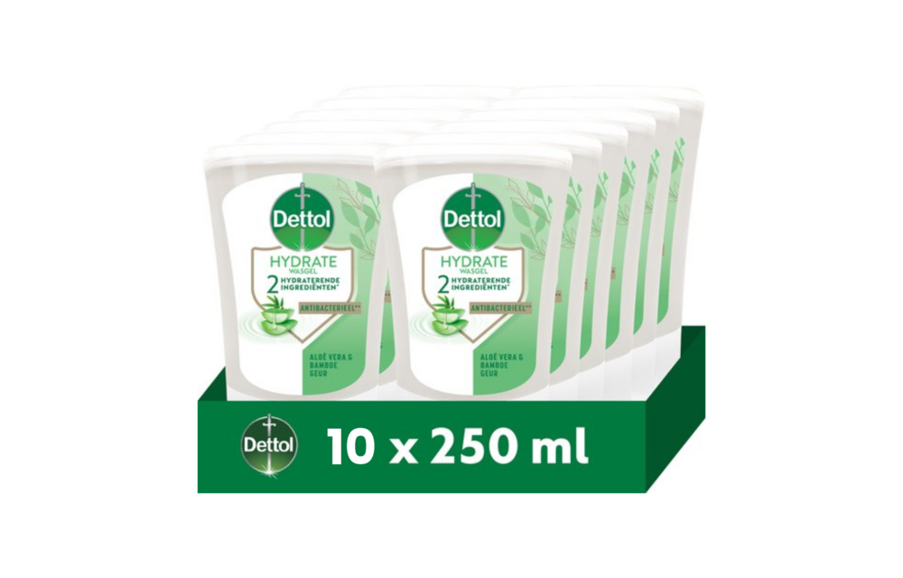 Dettol No Touch Refill Hydrating Aloe Vera 250ML - 10 Stuks - Voordeelverpakking