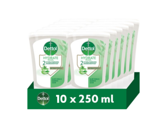 Dettol No Touch Refill Hydrating Aloe Vera 250ML - 10 Stuks - Voordeelverpakking