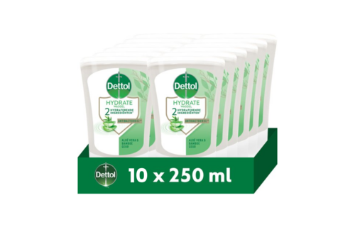 Dettol No Touch Refill Hydrating Aloe Vera 250ML - 10 Stuks - Voordeelverpakking