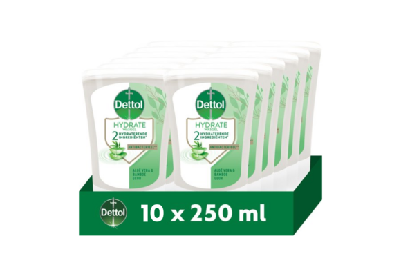 Dettol No Touch Refill Hydrating Aloe Vera 250ML - 10 Stuks - Voordeelverpakking