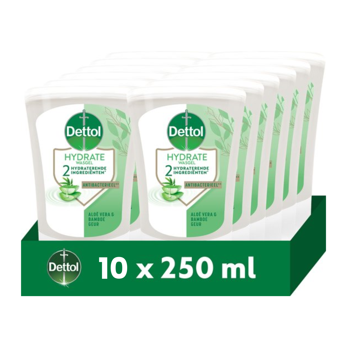 Dettol No Touch Refill Hydrating Aloe Vera 250ML - 10 Stuks - Voordeelverpakking