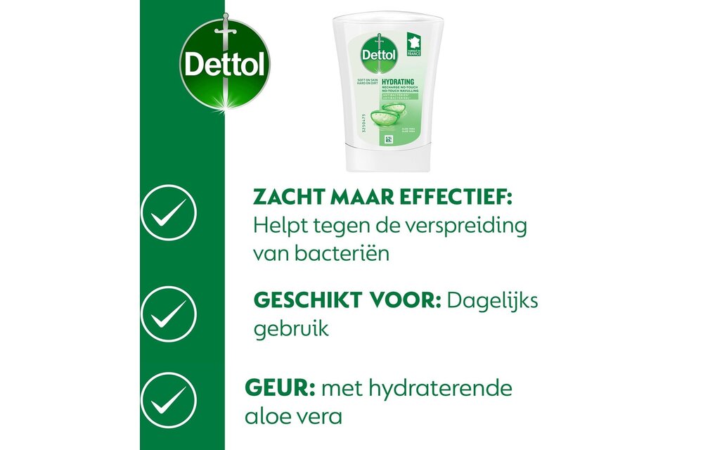 Dettol No Touch Refill Hydrating Aloe Vera 250ML - 10 Stuks - Voordeelverpakking
