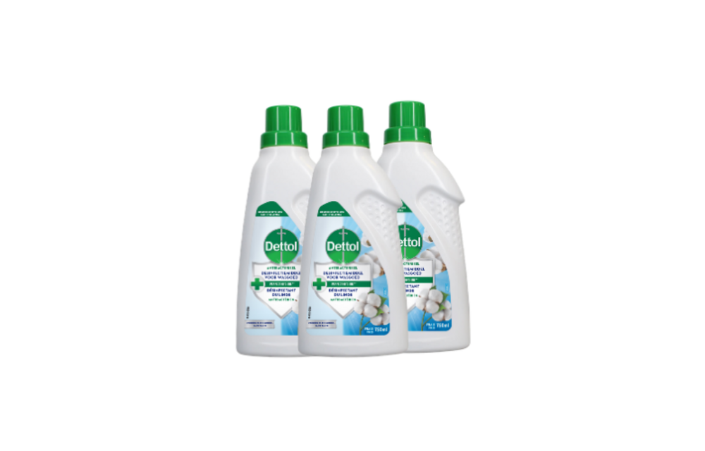 Dettol Antibacterieel Desinfectiemiddel voor Wasgoed – 3x 750 ml – 2,25 Liter – Wasmiddeltoevoeging