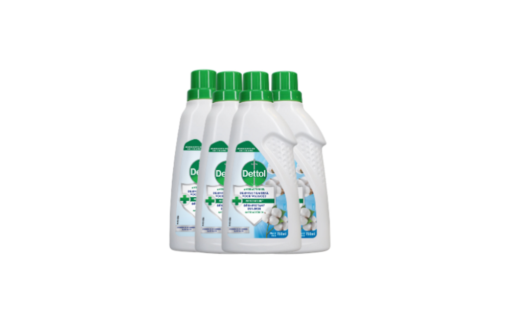 Dettol Antibacterieel Desinfectiemiddel voor Wasgoed – 4x 750 ml – 3 Liter – Wasmiddeltoevoeging