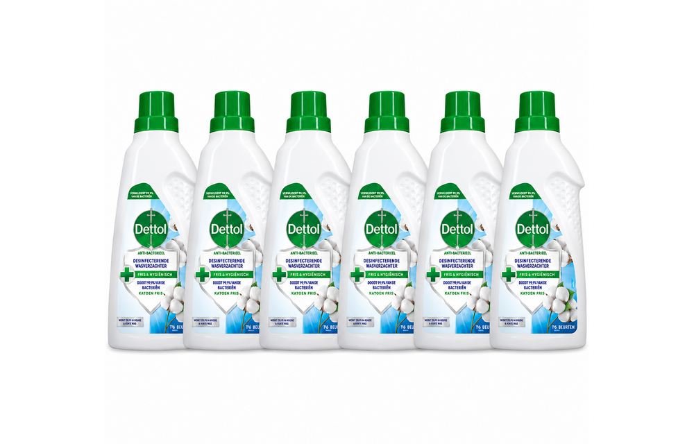 Dettol Antibacterieel Desinfectiemiddel voor Wasgoed – 6x 750 ml – 4,5 Liter – Wasmiddeltoevoeging