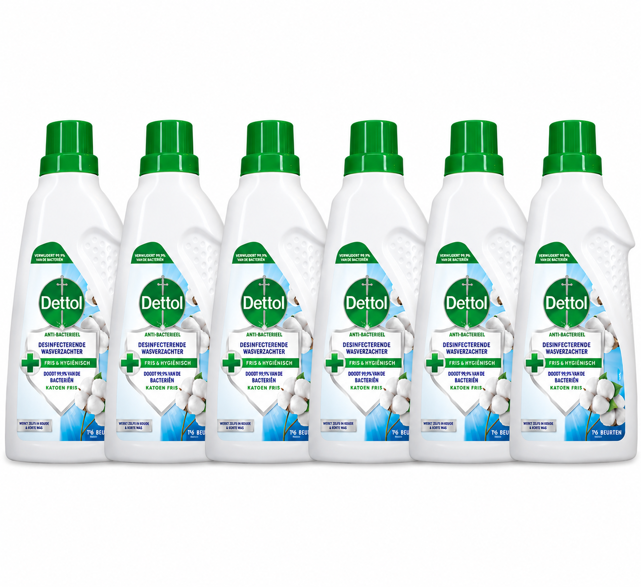 Dettol Antibacterieel Desinfectiemiddel voor Wasgoed – 6x 750 ml – 4,5 Liter – Wasmiddeltoevoeging