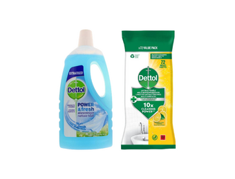 Dettol - 80 stuks Schoonmaakdoekjes - Citrus - 1L Allesreiniger - Katoenfris - Voordeelverpakking